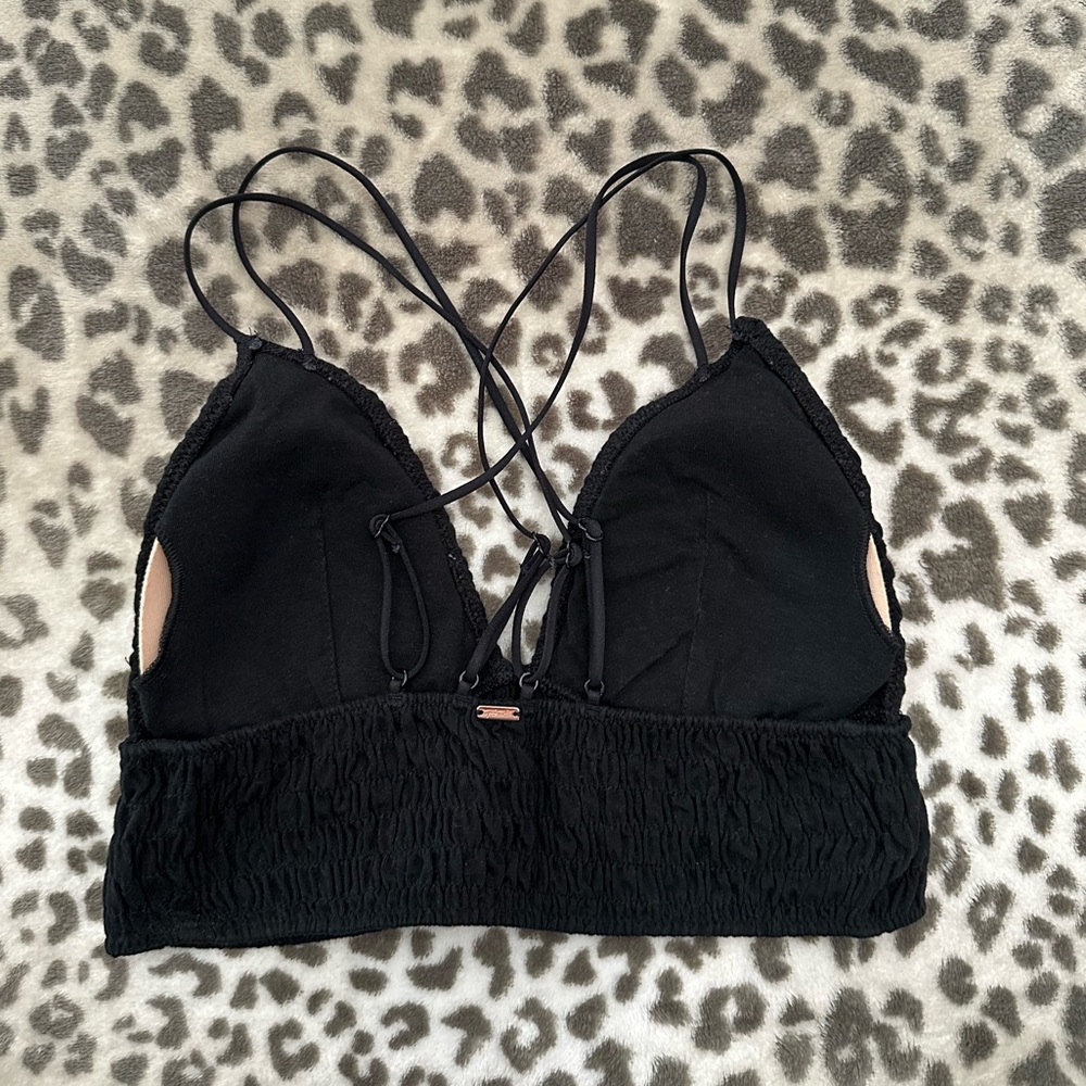 PINK Victoria’s Secret Smocked Bralette in Black Size Medium Women’s - Picture 5 of 17